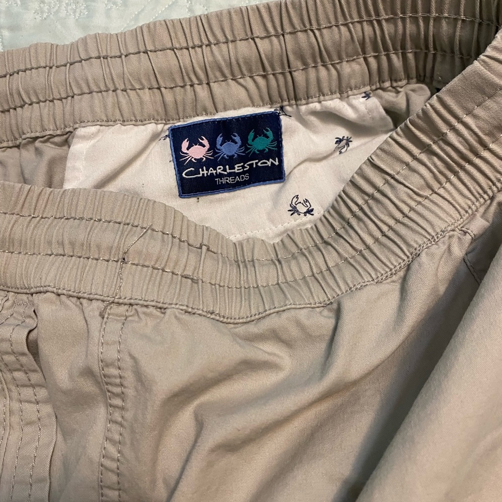 Charleston Threads Men’s Tan Elastic-Waist Shorts